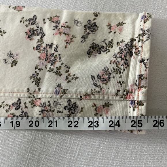 rag & bone Micro Floral Print Cropped Boy Jeans Sz 25 - Picture 10 of 10